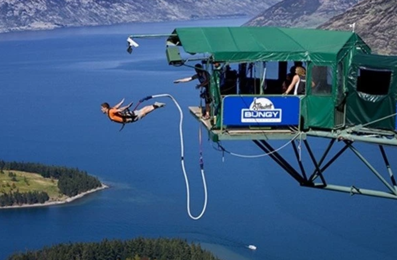 Nhảy Bungee được tính toán dựa trên độ cao, cân nặng người chơi, độ đàn hồi của dây và khoảng cách an toàn. 
