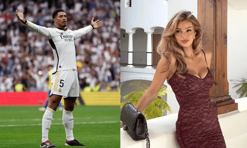 Siêu sao Jude Bellingham rực sáng trong màu áo câu lạc bộ Hoàng gia Real Madrid.