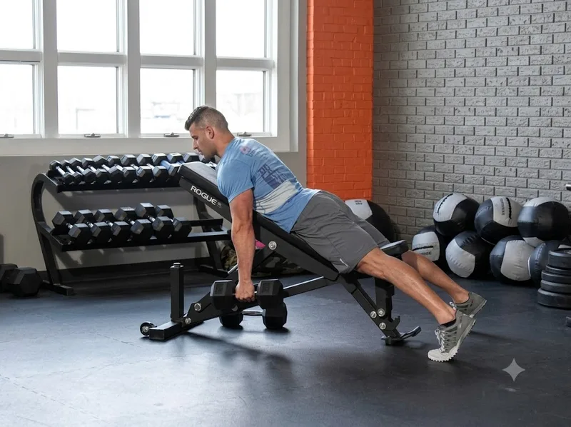 Chest-supported Row giúp tập lưng với điểm tựa ngực ổn định.